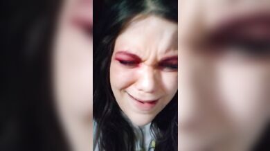 sfw chewing gum smoking fetish with dentures