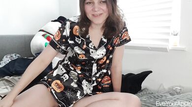 Satin Halloween Pyjamas Naked Try On