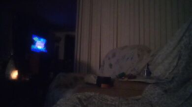 BBW Smoking Cigarettes and Playing Video Games In Black Bra and Panties Part 6