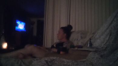 BBW Smoking Cigarettes and Playing Video Games In Black Bra and Panties Part 6