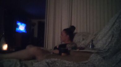 BBW Smoking Cigarettes and Playing Video Games In Black Bra and Panties Part 6