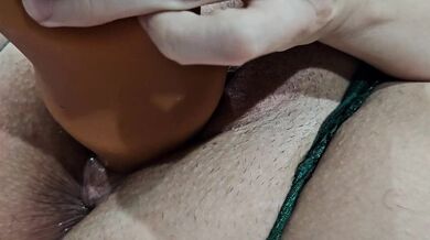 Stretching my giant wet pussy.