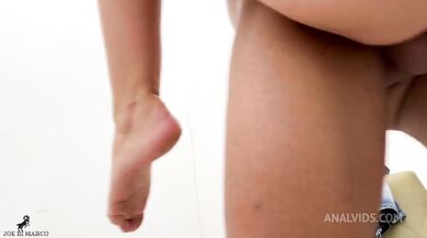 Cute Petite Student With 2 Men