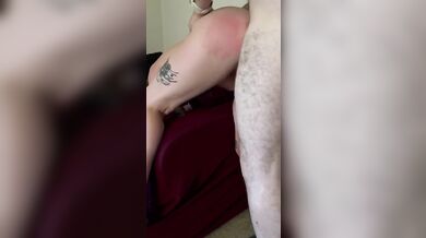 Load moaning orgasms as slut gets fucked while having large plug in her ass