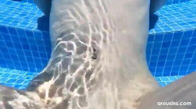 Arousins Kate Quinn Footjob In The Pool Strip Dance