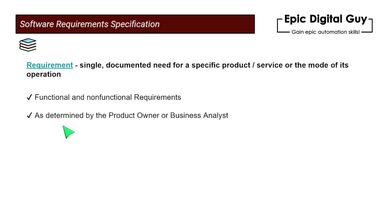 Software requirements
