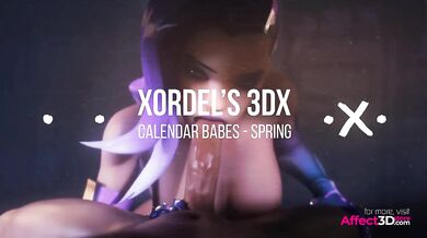 Calendar Babes - Spring Edition 3D Animation Collection By Xordel