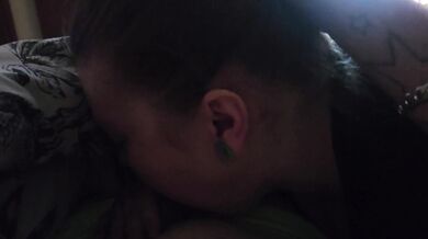 Sneaky blow job don't get caught