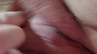 Chubby 21 year old college girl flicks her clit and cums