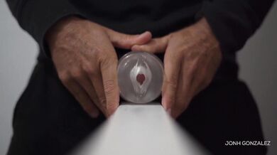 Loud Moaning Fleshlight Screw - Slow Motion Cumshot - Close Up