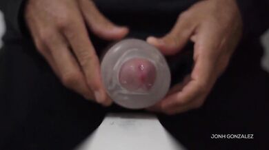 Loud Moaning Fleshlight Screw - Slow Motion Cumshot - Close Up