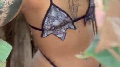 Vitoria Stefany Nude Showing Her Pussy On Banana Tree
