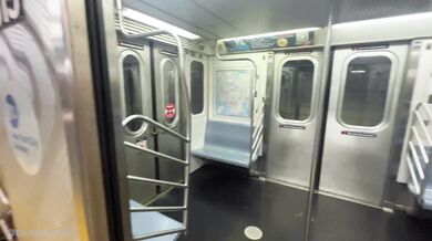 RISKY BLOWJOB, MADE HIM CUM ON NYC SUBWAY