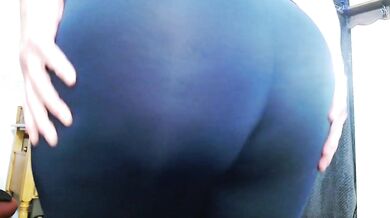 1150 Tights and no panties on Dawn's Huge Ass