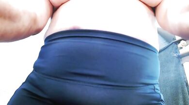 1150 Tights and no panties on Dawn's Huge Ass