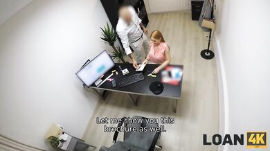 LOAN4K. Porn actress takes panties off to be banged by the creditor