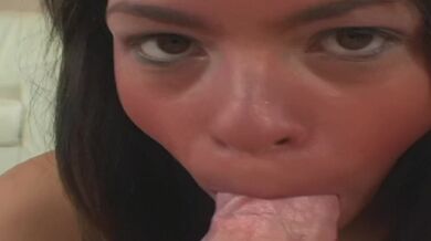 Victoria Monet loves sucking her man's cock