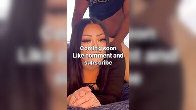 Mixed girl wearing velvet robe rides black dick
