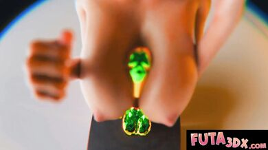 Futa3DX - Hot Babe Gets Titty Fucked By Huge Dildo