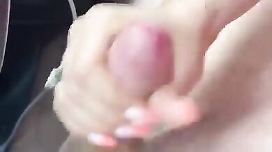 Close up blowjob and handjob in car (ANGELA WHITE, Your Priya)