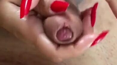 She’s hot red nails drives me crazy, amazing handjob (ANGELA WHITE, Your Priya)