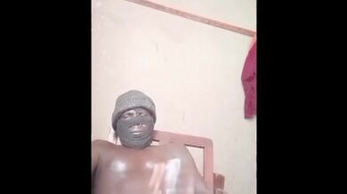 can't help to stop massaging this big black African DICK it's too hard