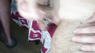 High-quality home masturbation with metal balls rings!