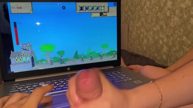 Stepsister Distracts me from playing Age Of War by giving me a HANDJOB