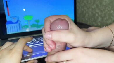 Stepsister Distracts me from playing Age Of War by giving me a HANDJOB