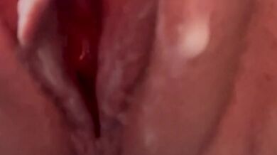 Cum dripping out of my gaped pussy after a hard pounding