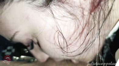 La schoolgirl JULIETACOPPOLAOK partying in the car on her way home from school. PART 1