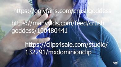 Giantess having a snack