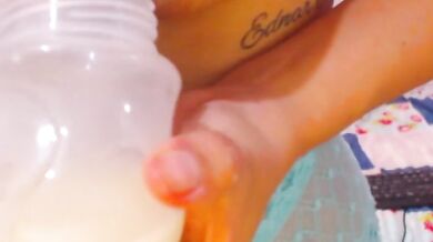 After 5 creampies I do a live show and the semen makes me horny