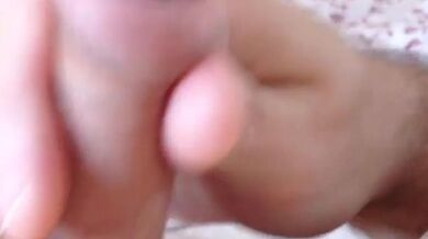 Stroking my uncut dick with tight foreskin (No cumshot)