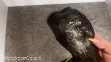 Giantess Catches Tiny in Her Ass and Gives Him to Her Man as a Sex Toy