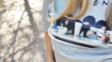 Pregnant walking through the mountains