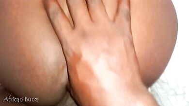 Backshot with Thumb deep inside her dirty asshole