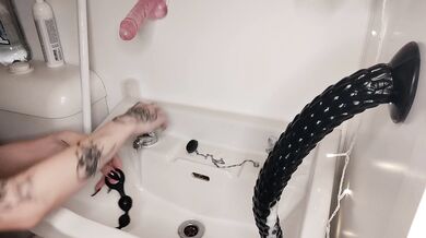 Cleaning my dirty toys after a dirty stream