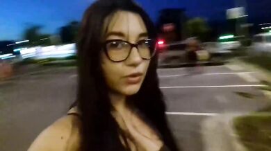 Strolling in the mall alone in the dark