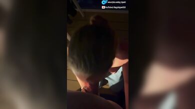 Cruise ship blowjob - hot MILF sucks random younger guys cock on cruise ship balcony