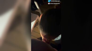 Cruise ship blowjob - hot MILF sucks random younger guys cock on cruise ship balcony