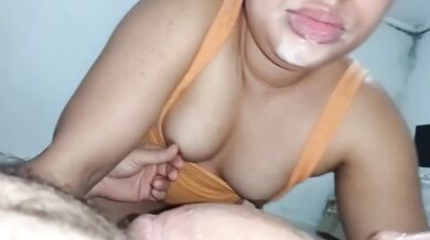 handjob blowjob creampie, she loves the smell and taste of foaming cum???????????????