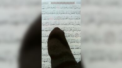 Reading Quran Muslim girl hijab