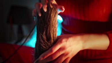 ASMR Ear Licking & Close Breathing in Red Dress