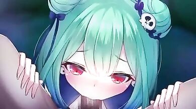 anime girl pov blowjob