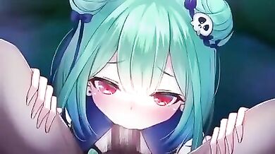 anime girl pov blowjob