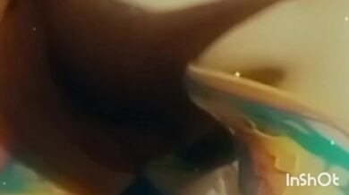 Sexy dressing room associate playing with herself before work