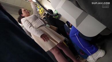 Mature Japanese Lady Having Fun On Train