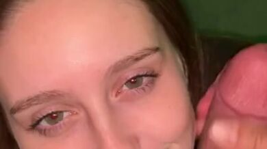 Laney Grey late night romantic outdoor public blowjob baby