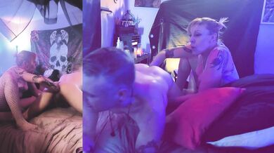 Fisting boyfriend (couple) - Cute blonde fisting his ass - anal fisting